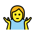 Person shrugging OpenMoji emoji