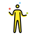 Person juggling OpenMoji emoji