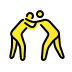People wrestling OpenMoji emoji