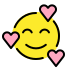 Smiling Face with Hearts OpenMoji emoji