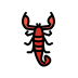 Scorpion OpenMoji emoji