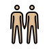 People Holding Hands: Medium-Light Skin Tone OpenMoji emoji