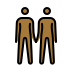 People Holding Hands: Medium-Dark Skin Tone OpenMoji emoji