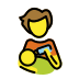 Person feeding baby OpenMoji emoji