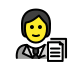 Office worker OpenMoji emoji
