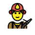 Firefighter OpenMoji emoji