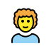 Person: curly hair OpenMoji emoji