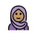 حجاب والی خاتون (گندمی رنگت) OpenMoji emoji
