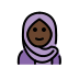 Woman with Headscarf Dark Skin Tone OpenMoji emoji
