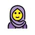 Mace sanye da hijabi OpenMoji emoji