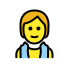 Person in steamy room OpenMoji emoji
