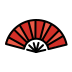 Folding hand fan OpenMoji emoji