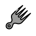 Hair pick OpenMoji emoji