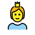 Person with crown OpenMoji emoji