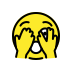 Face with peeking eye OpenMoji emoji