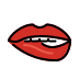 Biting lip OpenMoji emoji