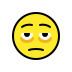 Face with bags under eyes OpenMoji emoji