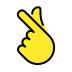 Hand with index finger and thumb crossed OpenMoji emoji