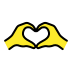Heart Hands OpenMoji emoji