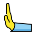 Leftwards pushing hand OpenMoji emoji