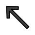 Up-left arrow OpenMoji emoji