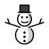 Snowman without snow OpenMoji emoji
