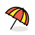 Umbrella on ground OpenMoji emoji