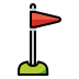 Flag in hole OpenMoji emoji