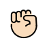 Raised Fist: Light Skin Tone OpenMoji emoji