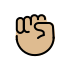 Raised Fist: Light-Medium Skin Tone OpenMoji emoji