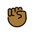 Raised Fist: Medium-Dark Skin Tone OpenMoji emoji