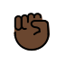 Raised Fist: Dark Skin Tone OpenMoji emoji