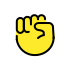 Raised fist OpenMoji emoji