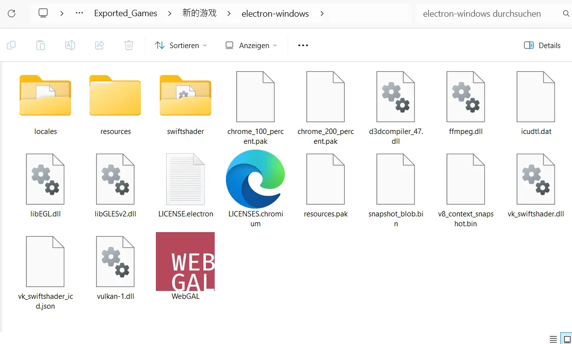 WebGal輸出Windows畫面