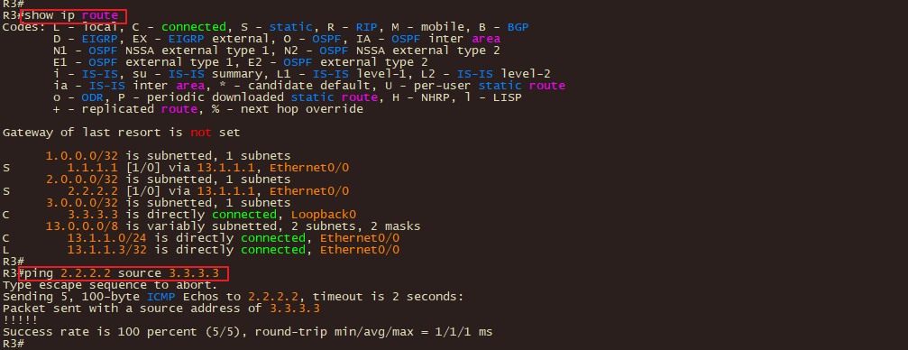R3直连和惊天路由