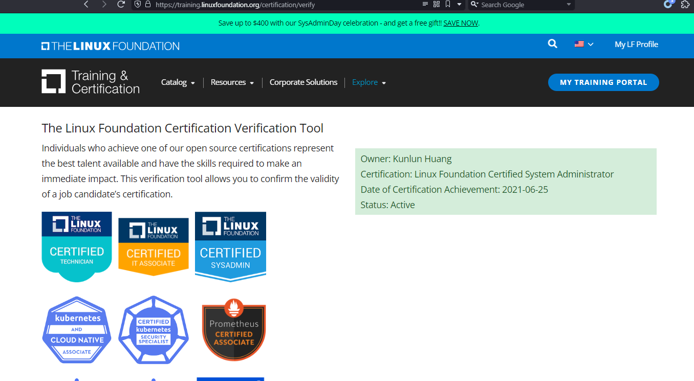 LFCS Certificate