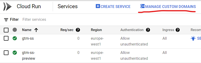 Manage Custom Domains