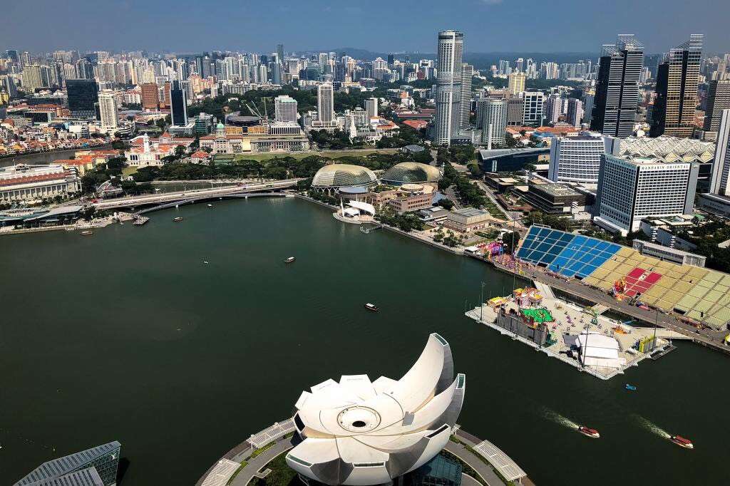 金沙酒店的空中花园俯瞰