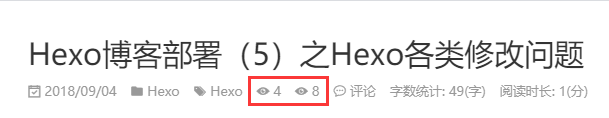 文章阅读量显示问题