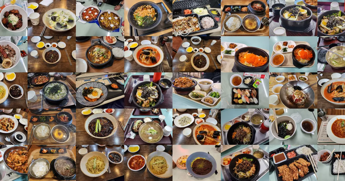 짬짬이 찍어둔 점심식사 사진들