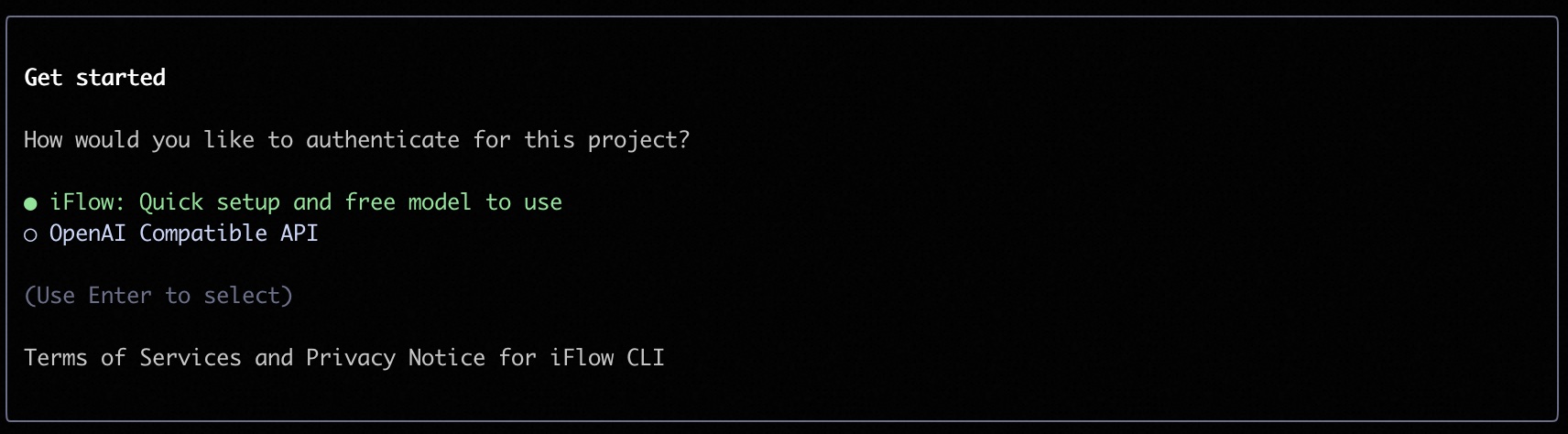 iFlow CLI Login