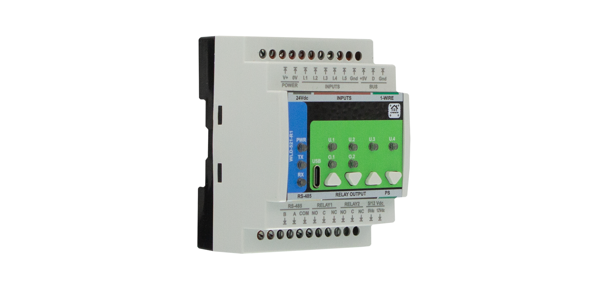 WLD-521-R1 front panel and labelling