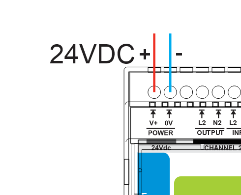 24 V DC logic power wiring for DIM-420-R1