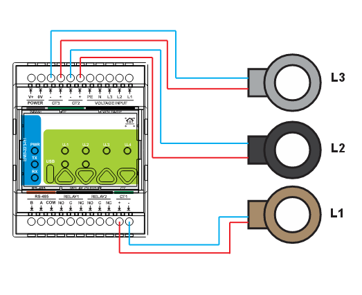 ENM-223-R1 CT connection wiring