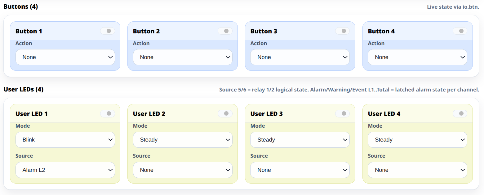 ENM WebConfig relay logic options