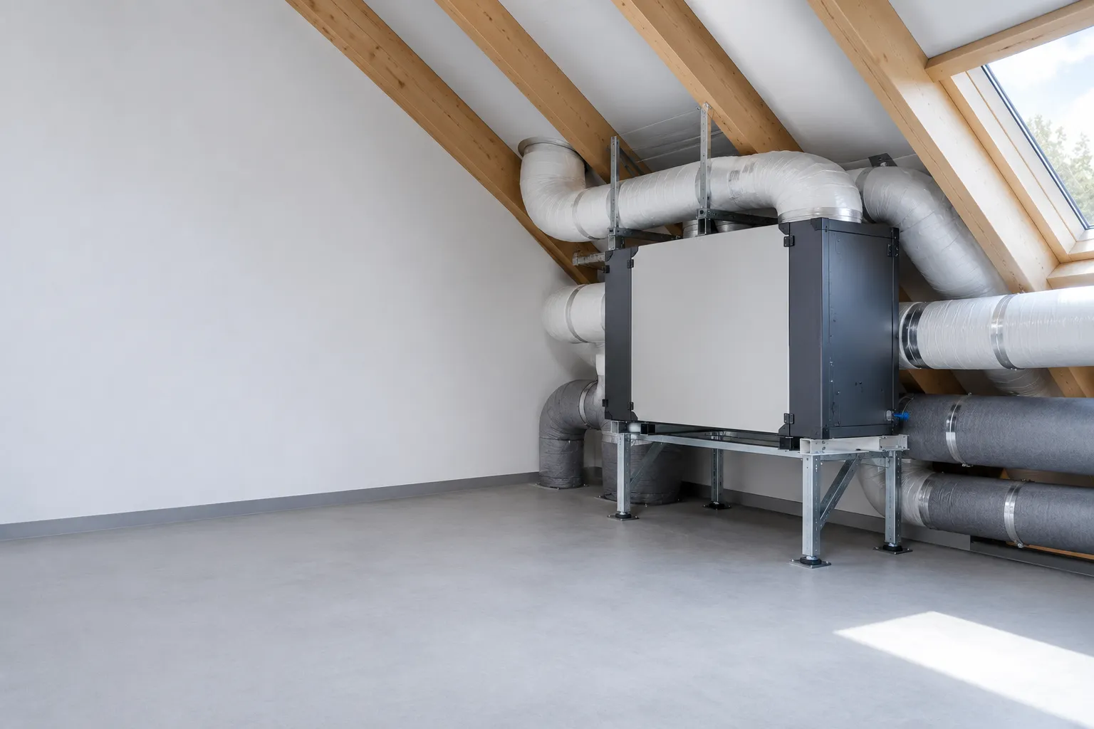 Heat-recovery ventilation unit in an attic controlled over 0–10 V from Home Assistant