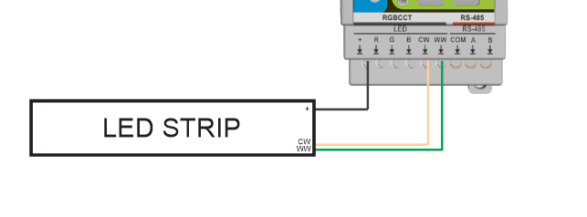 CCT / Tunable White (CW + WW) LED strip wiring