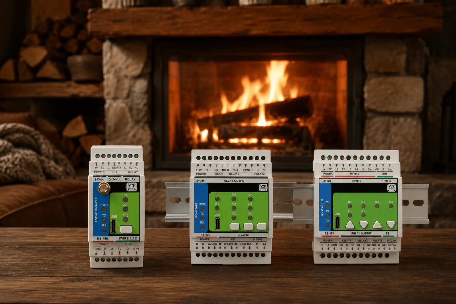 Smart chimney controller build with HomeMaster MicroPLC