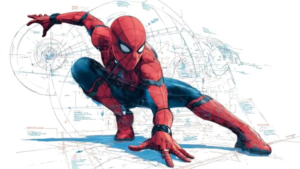 Spider-Man Blueprint Wallpaper