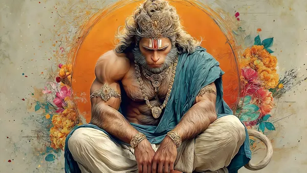 Hanuman Wallpaper - Hindu God Art